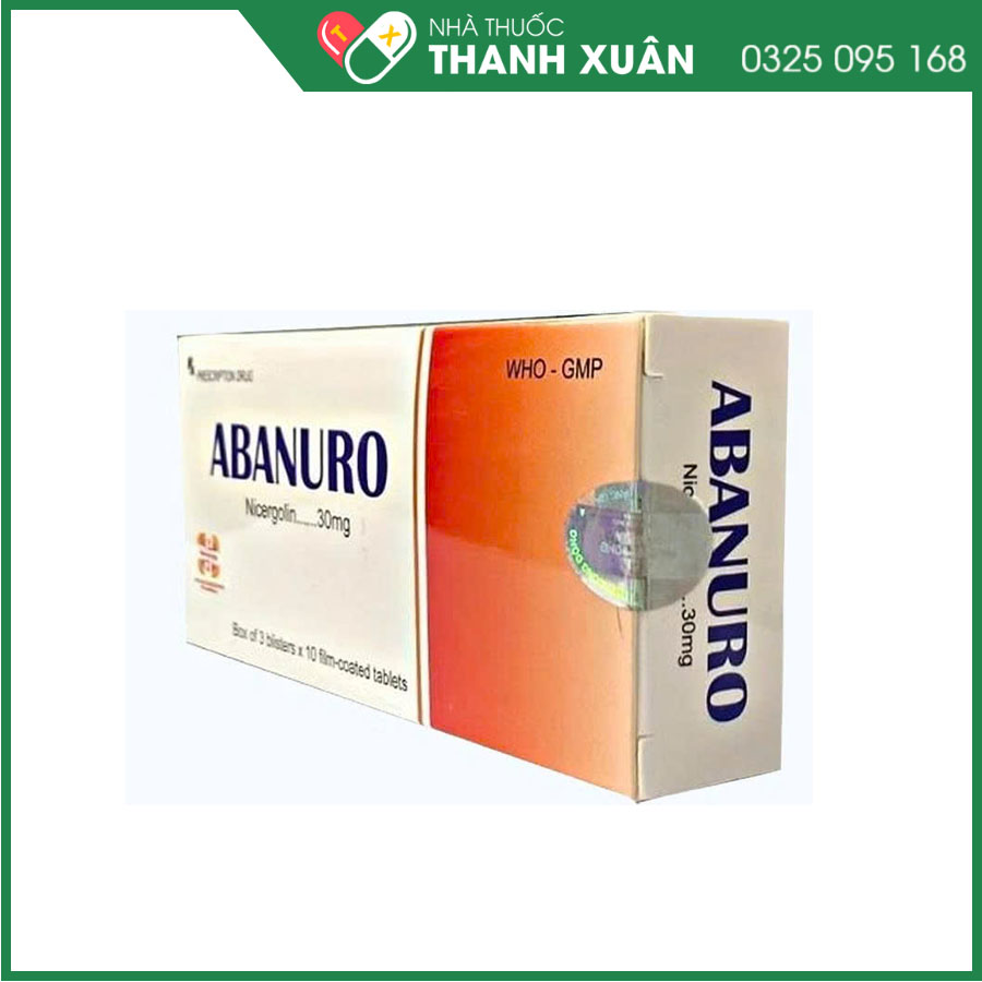 Abanuro thuốc tăng lưu thông mạch máu ngoại vi và não